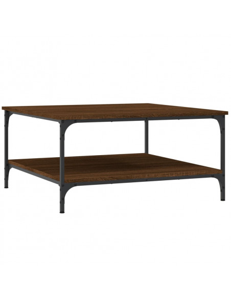 Tavolino da Salotto Rovere Marrone 80x80x40cm Legno Multistrato