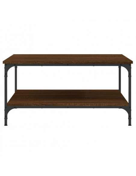 Tavolino da Salotto Rovere Marrone 80x80x40cm Legno Multistrato