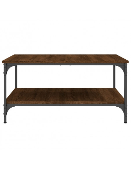 Tavolino da Salotto Rovere Marrone 80x80x40cm Legno Multistrato