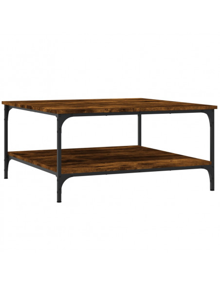 Tavolino da Salotto Rovere Fumo 80x80x40cm in Legno Multistrato