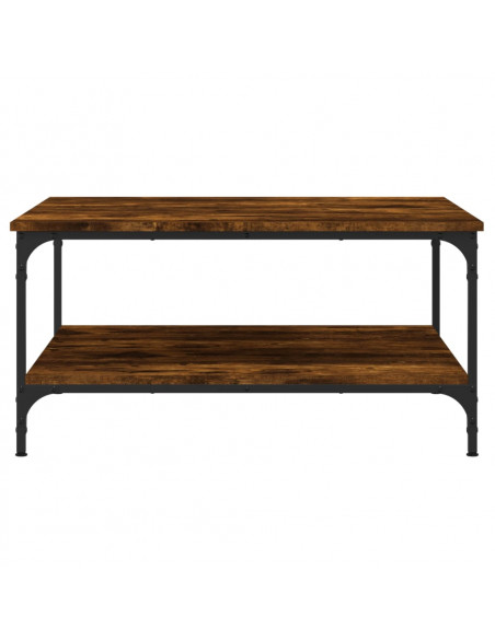 Tavolino da Salotto Rovere Fumo 80x80x40cm in Legno Multistrato