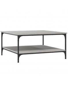 Tavolino da Salotto Grigio Sonoma 80x80x40 cm Legno Multistrato 2