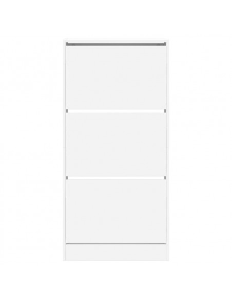 Scarpiera Bianca 60x21x125,5 cm in Legno Multistrato