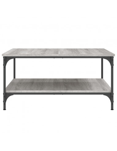 Tavolino da Salotto Grigio Sonoma 80x80x40 cm Legno Multistrato