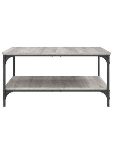 Tavolino da Salotto Grigio Sonoma 80x80x40 cm Legno Multistrato