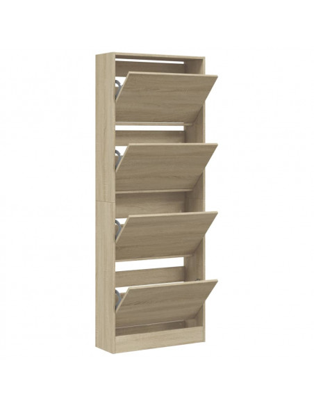Scarpiera Rovere Sonoma 60x21x163,5 cm in Legno Multistrato