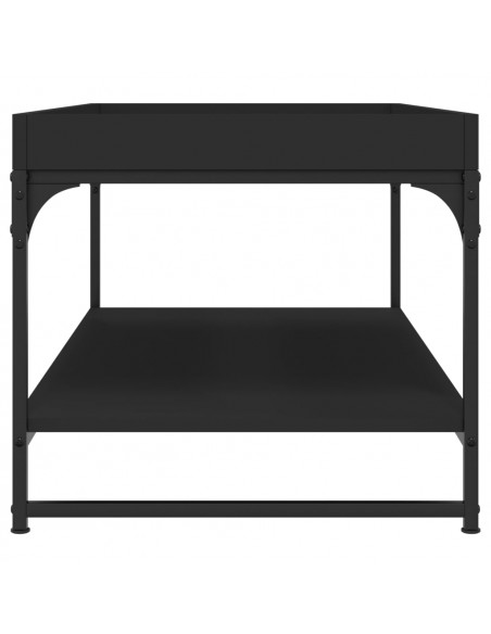 Tavolino da Salotto Nero 100x49x45 cm in Legno Multistrato