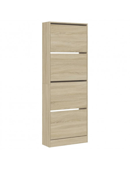 Scarpiera Rovere Sonoma 60x21x163,5 cm in Legno Multistrato