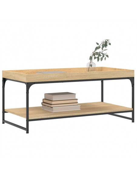 Tavolino da Salotto Rovere Sonoma 100x49x45cm Legno Multistrato