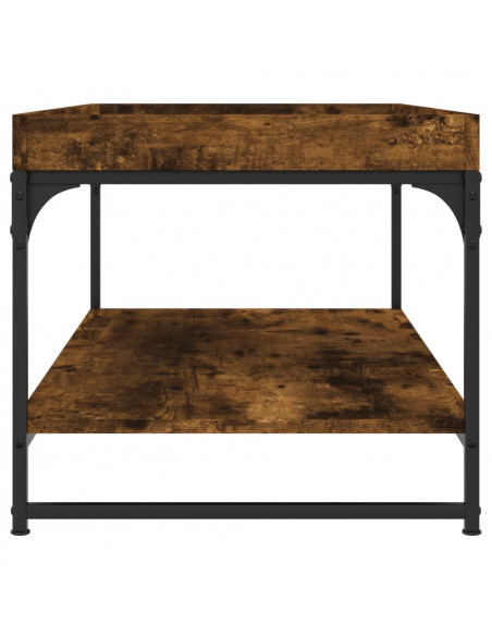 Tavolino da Salotto Rovere Fumo 100x49x45 cm Legno Multistrato