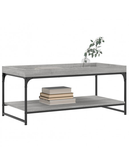 Tavolino da Salotto Grigio Sonoma 100x49x45cm Legno Multistrato