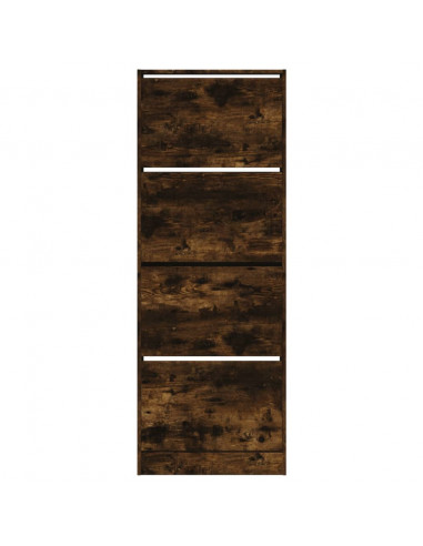 Scarpiera Rovere Fumo 60x21x163,5 cm in Legno Multistrato