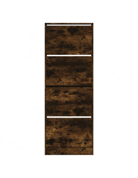 Scarpiera Rovere Fumo 60x21x163,5 cm in Legno Multistrato