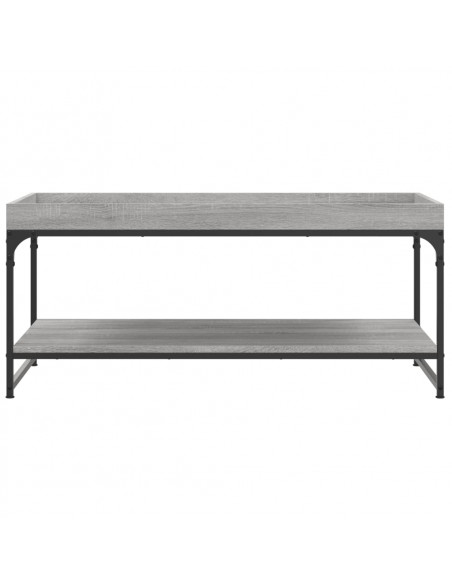 Tavolino da Salotto Grigio Sonoma 100x49x45cm Legno Multistrato