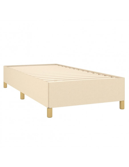 Giroletto a Molle con Materasso Crema 80x200 cm inTessuto