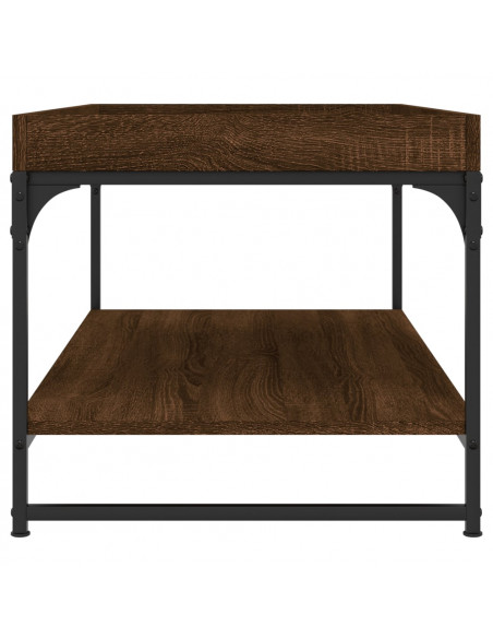 Tavolino Salotto Rovere Marrone 100x49x45 cm Legno Multistrato
