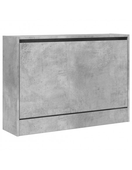 Scarpiera Grigio Cemento 80x21x57 cm in Legno Multistrato