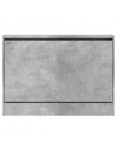 Scarpiera Grigio Cemento 80x21x57 cm in Legno Multistrato