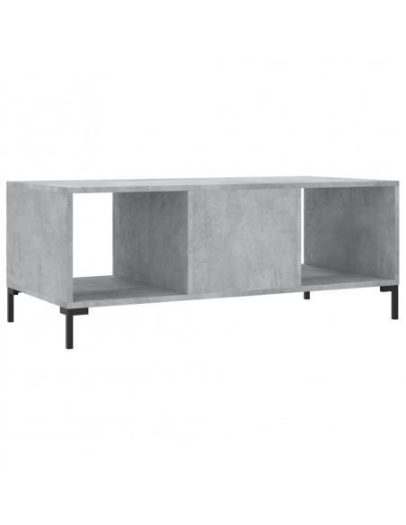Tavolino Salotto Grigio Cemento 102x50x40 cm Legno Multistrato