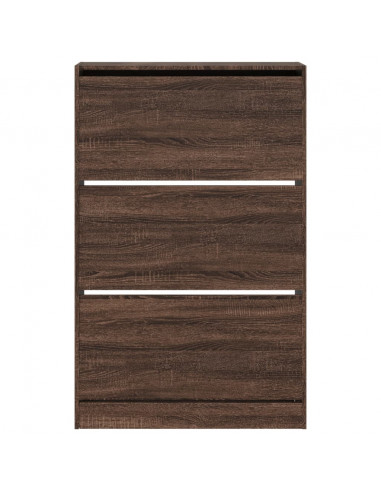 Scarpiera Rovere Marrone 80x21x125,5 cm in Legno Multistrato