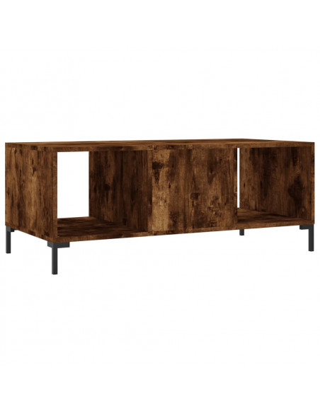 Tavolino da Salotto Rovere Fumo 102x50x40 cm Legno Multistrato