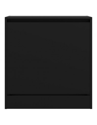Scarpiera Nera 60x34x63,5 cm in Legno Multistrato
