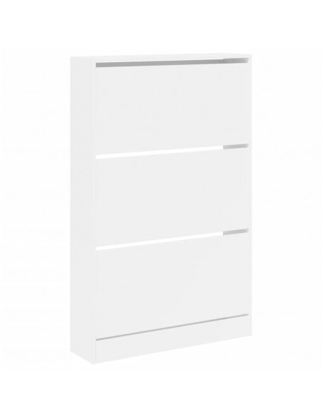 Scarpiera Bianca 80x21x125,5 cm in Legno Multistrato