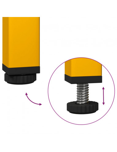 Credenza Giallo Senape 68x39x73,5 cm Acciaio Laminato a Freddo