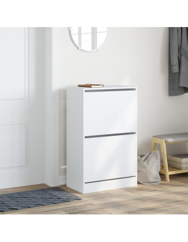 Scarpiera Bianca 60x34x96,5 cm in Legno Multistrato