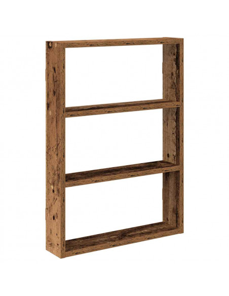 Scaffale a Parete Legno Vecchio 43x9x60 cm in Truciolato