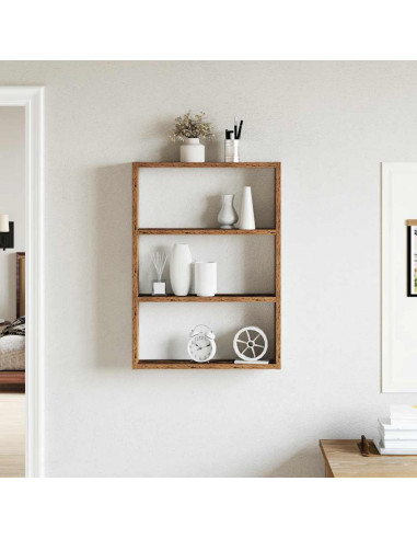 Scaffale a Parete Legno Vecchio 43x9x60 cm in Truciolato