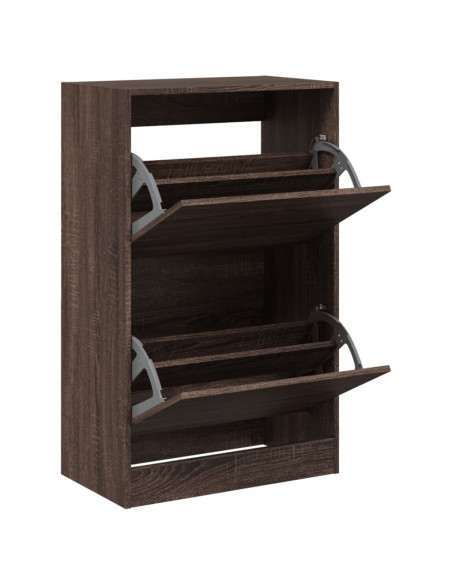 Scarpiera Rovere Marrone 60x34x96,5 cm in Legno Multistrato