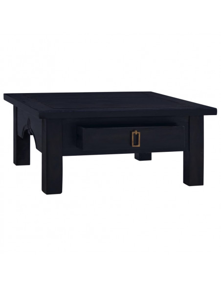Tavolino Salotto Nero Chiaro 68x68x30 cm in Massello di Mogano