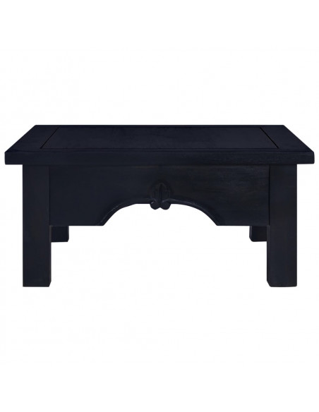 Tavolino Salotto Nero Chiaro 68x68x30 cm in Massello di Mogano