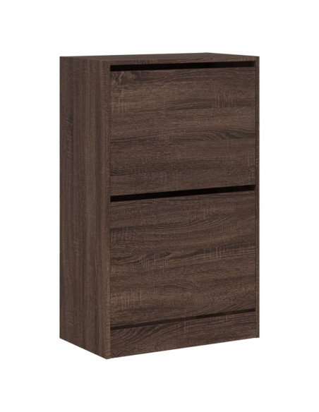 Scarpiera Rovere Marrone 60x34x96,5 cm in Legno Multistrato