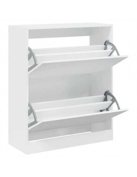 Scarpiera Bianca 80x34x96,5 cm in Legno Multistrato