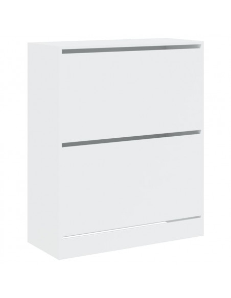 Scarpiera Bianca 80x34x96,5 cm in Legno Multistrato