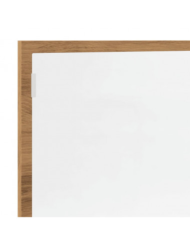 Specchio Bagno LED Rovere Artigianale 100x8,5x37 cm Multistrato