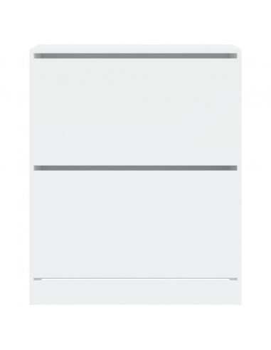 Scarpiera Bianca 80x34x96,5 cm in Legno Multistrato