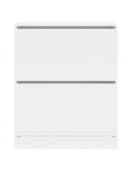 Scarpiera Bianca 80x34x96,5 cm in Legno Multistrato
