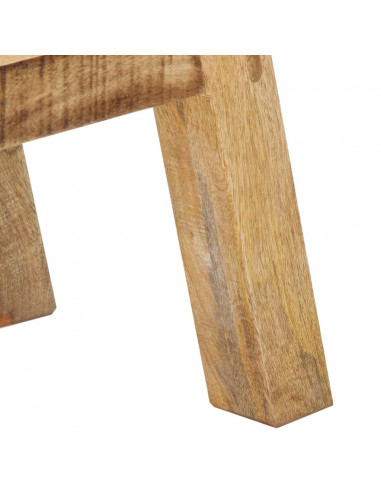 Credenza Marrone e Nera 160x30x76 cm in Legno Massello di Mango