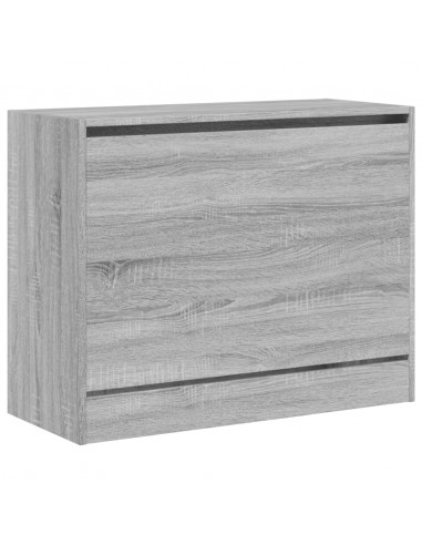 Scarpiera Grigio Sonoma 80x34x63 cm in Legno Multistrato