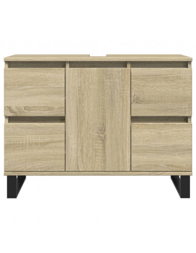 Mobile da Bagno Rovere Sonoma 80x33x60 cm in Legno Multistrato