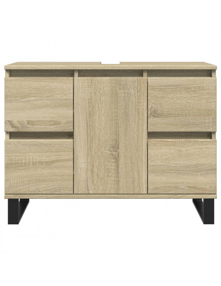 Mobile da Bagno Rovere Sonoma 80x33x60 cm in Legno Multistrato