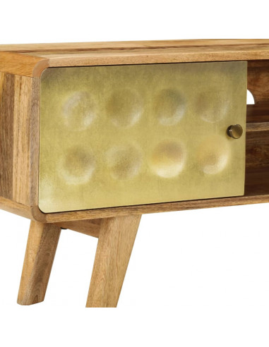 Mobile Porta TV in Legno Massello di Mango 120x30x45 cm