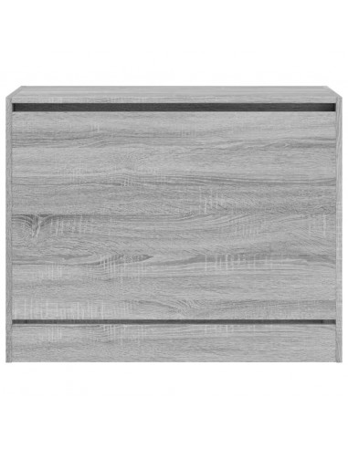 Scarpiera Grigio Sonoma 80x34x63 cm in Legno Multistrato
