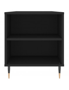Tavolino da Salotto Nero 102x44,5x50 cm in Legno Multistrato 2