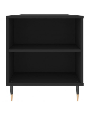Tavolino da Salotto Nero 102x44,5x50 cm in Legno Multistrato