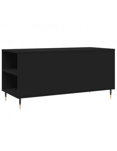 Tavolino da Salotto Nero 102x44,5x50 cm in Legno Multistrato