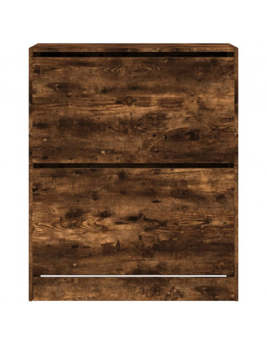 Scarpiera Rovere Fumo 80x34x96,5 cm in Legno Multistrato